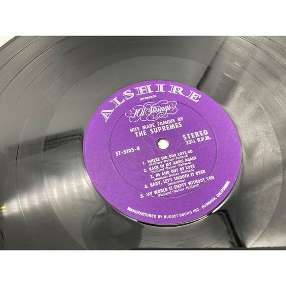 101 Strings 1972 Vinyl LP, The Supremes Hits, Alshire S-5105, G Vinyl, EX Sleeve - Picture 4 of 8